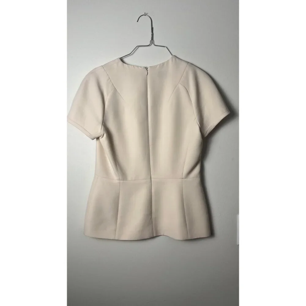 CALVIN KLEIN COLLECTION $1875  CONSTRUCTION TAILORED BLOUSE 4/6 - Picture 5 of 7